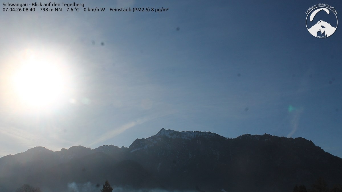 Archiv Foto Webcam Schwangau: Tegelberg-Blick