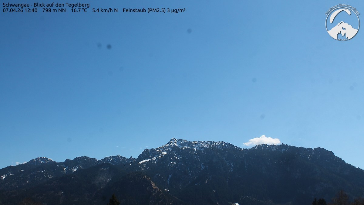 Archiv Foto Webcam Schwangau: Tegelberg-Blick
