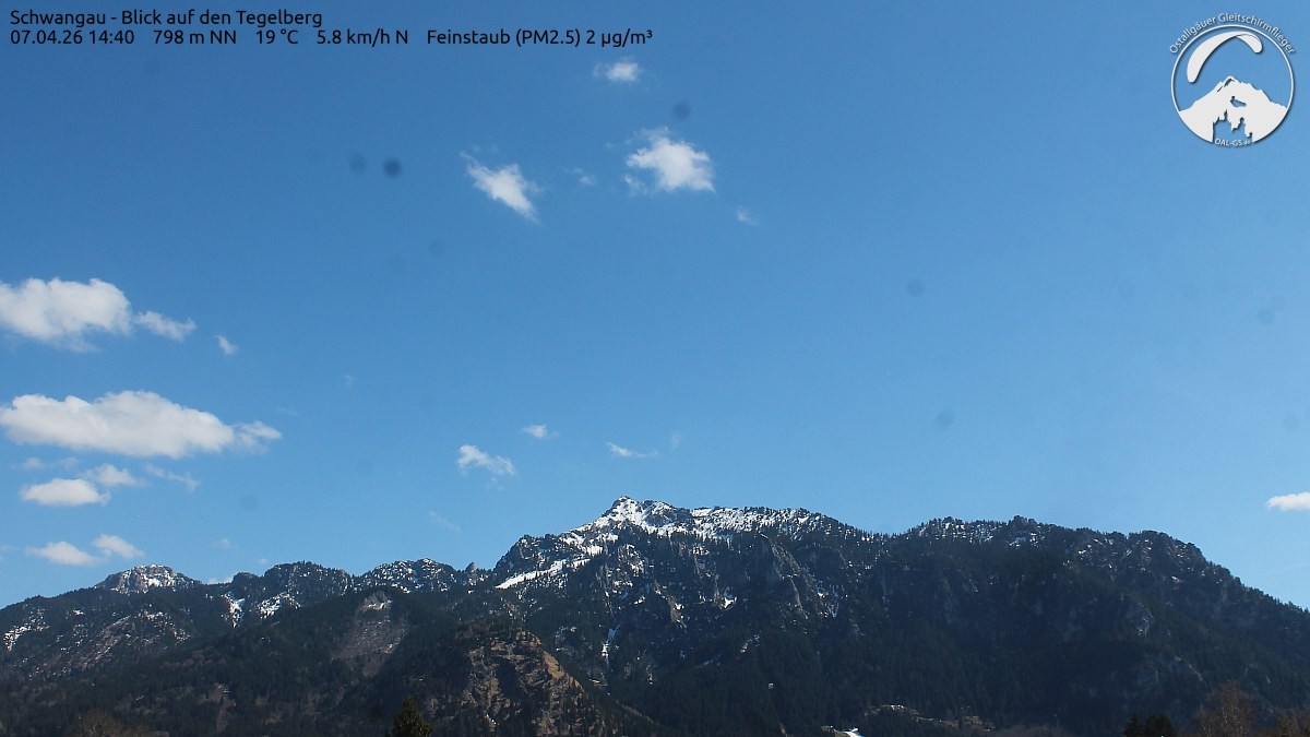 Archiv Foto Webcam Schwangau: Tegelberg-Blick