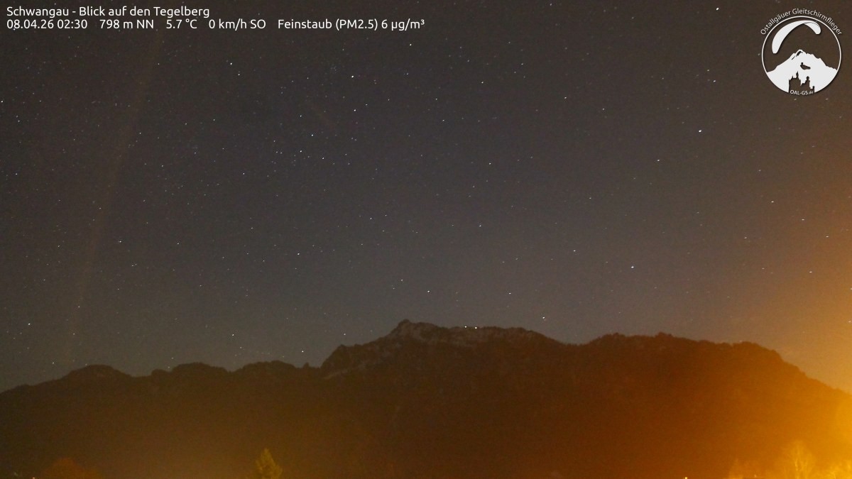 Archiv Foto Webcam Schwangau: Tegelberg-Blick