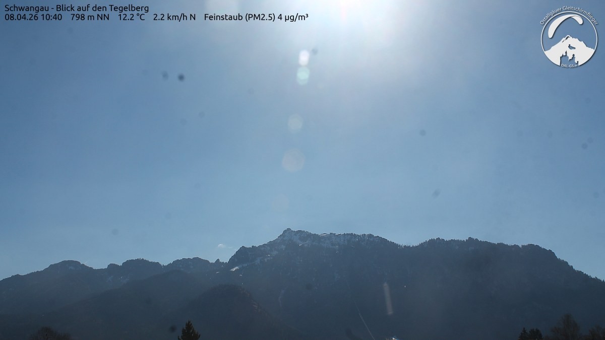 Archiv Foto Webcam Schwangau: Tegelberg-Blick