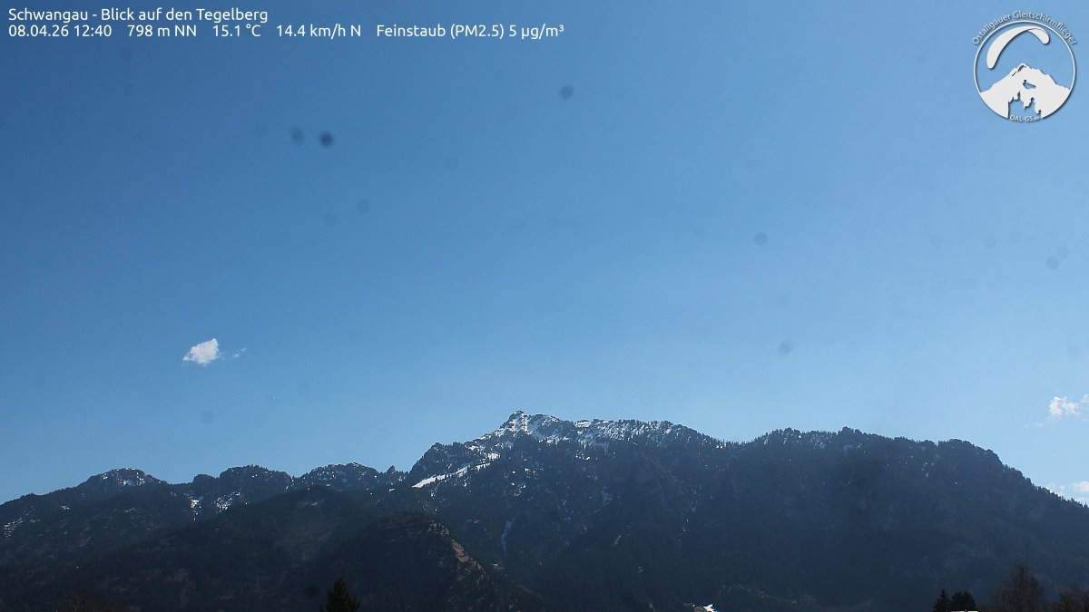 Archiv Foto Webcam Schwangau: Tegelberg-Blick