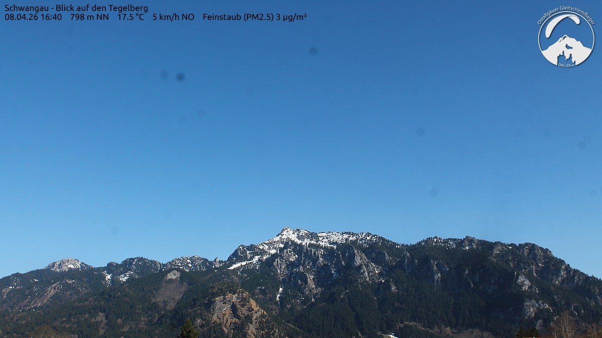 Archiv Foto Webcam Schwangau: Tegelberg-Blick