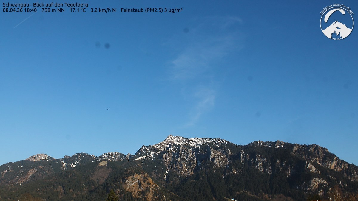 Archiv Foto Webcam Schwangau: Tegelberg-Blick