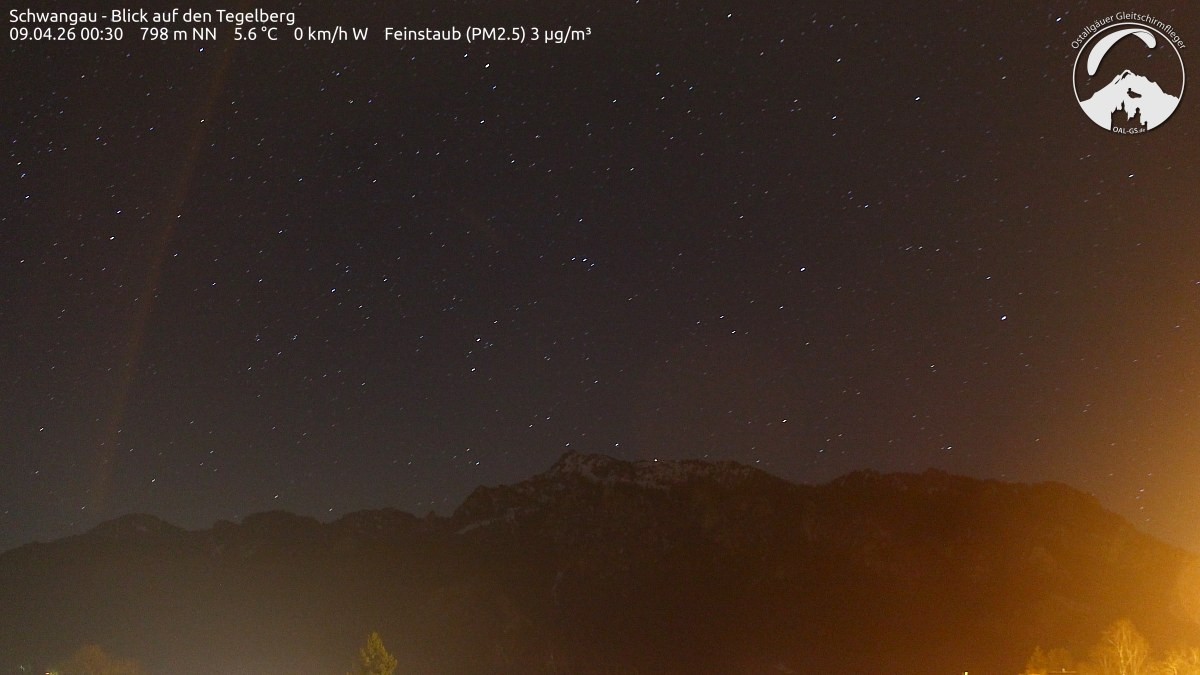 Archiv Foto Webcam Schwangau: Tegelberg-Blick