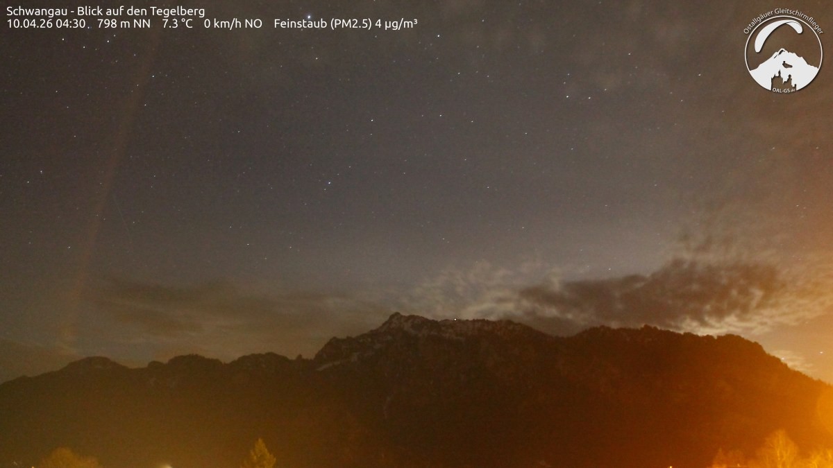 Archiv Foto Webcam Schwangau: Tegelberg-Blick