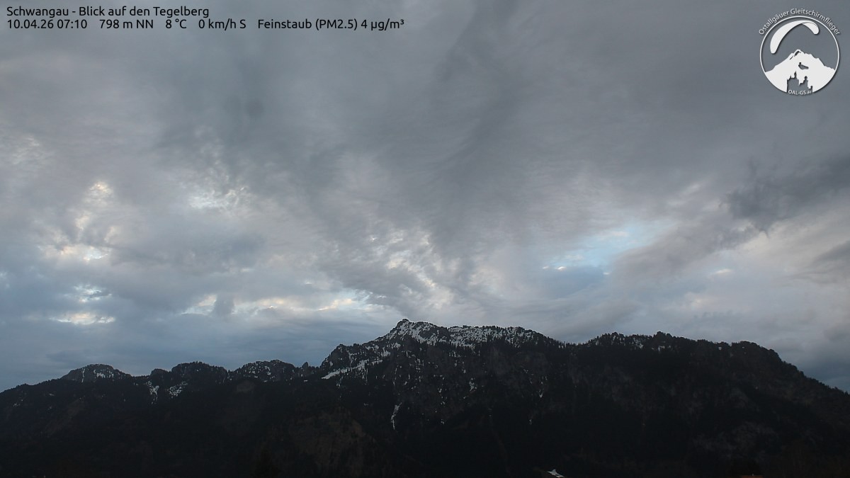 Archiv Foto Webcam Schwangau: Tegelberg-Blick