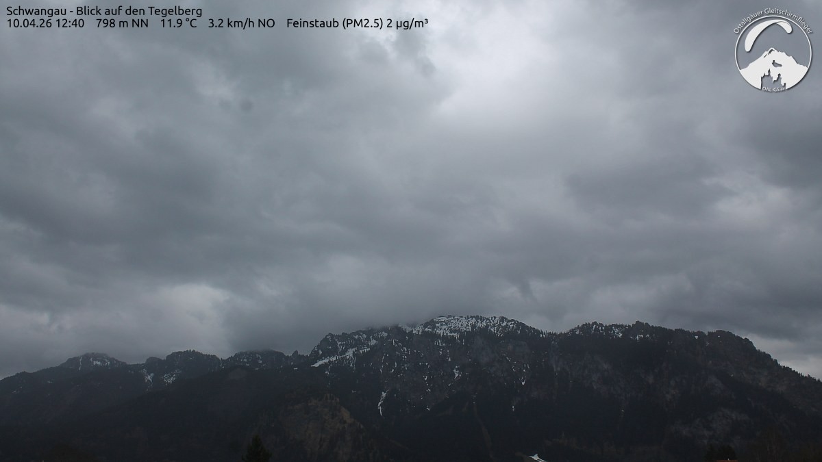 Archived image Webcam Schwangau: View to the Tegelberg