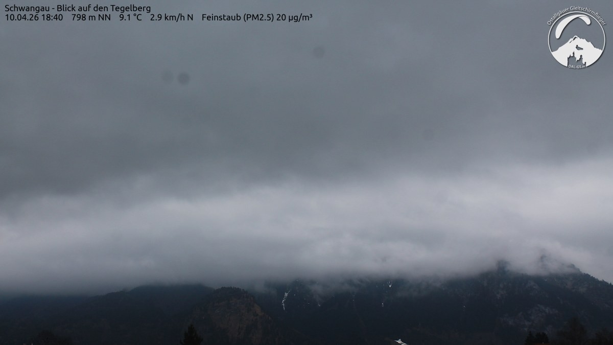 Archiv Foto Webcam Schwangau: Tegelberg-Blick