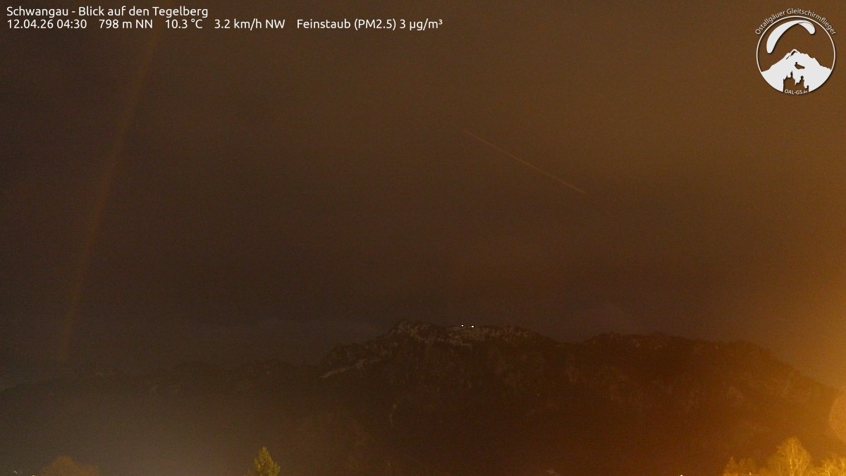 Archiv Foto Webcam Schwangau: Tegelberg-Blick