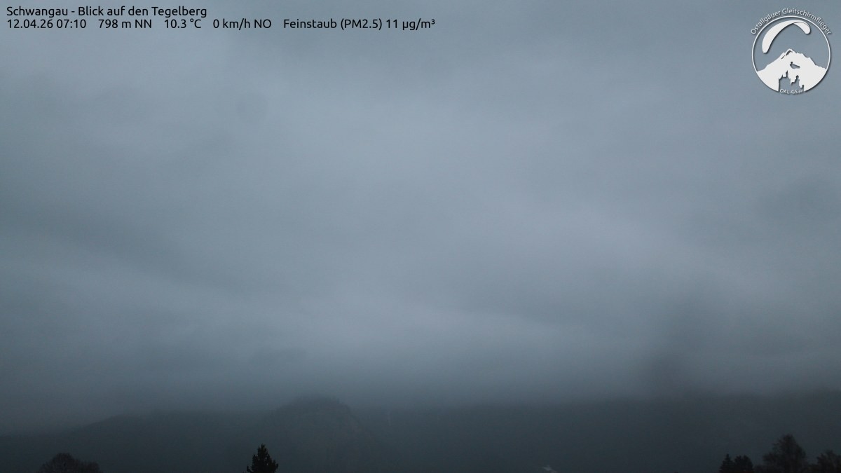 Archiv Foto Webcam Schwangau: Tegelberg-Blick
