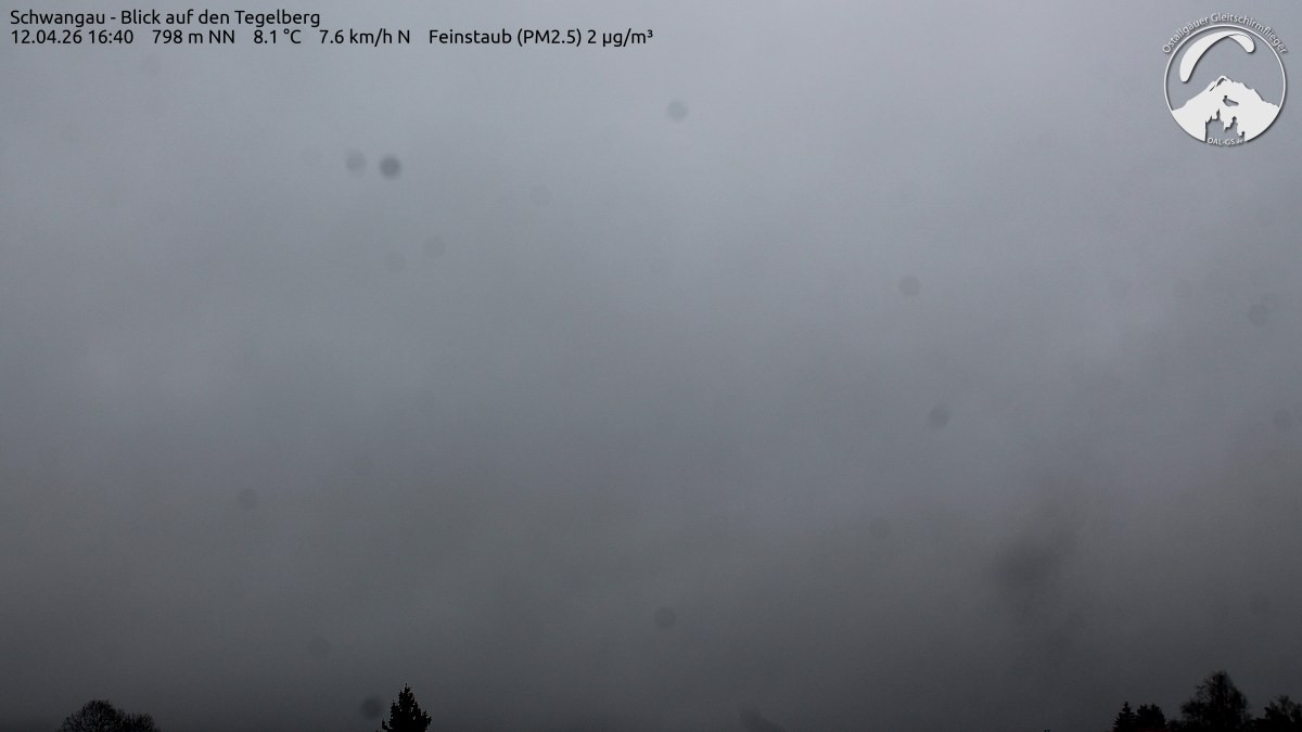 Archived image Webcam Schwangau: View to the Tegelberg