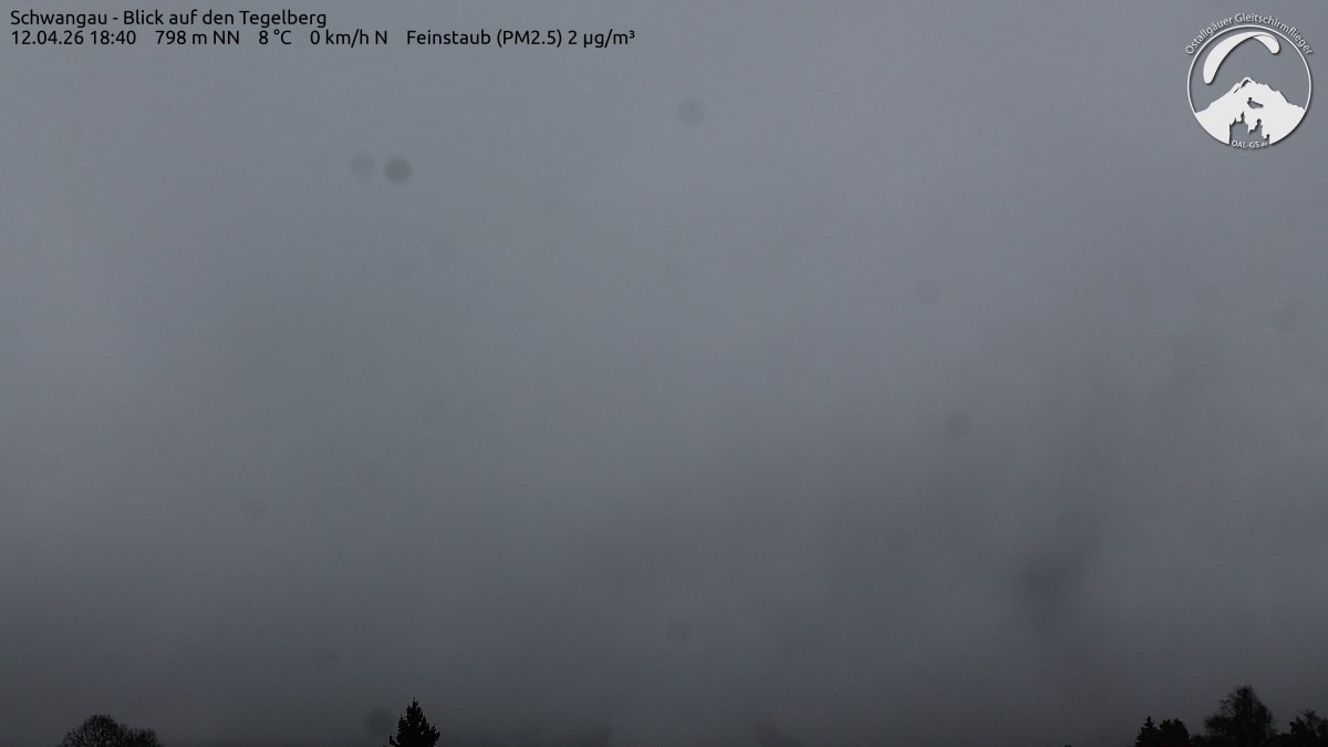 Archived image Webcam Schwangau: View to the Tegelberg