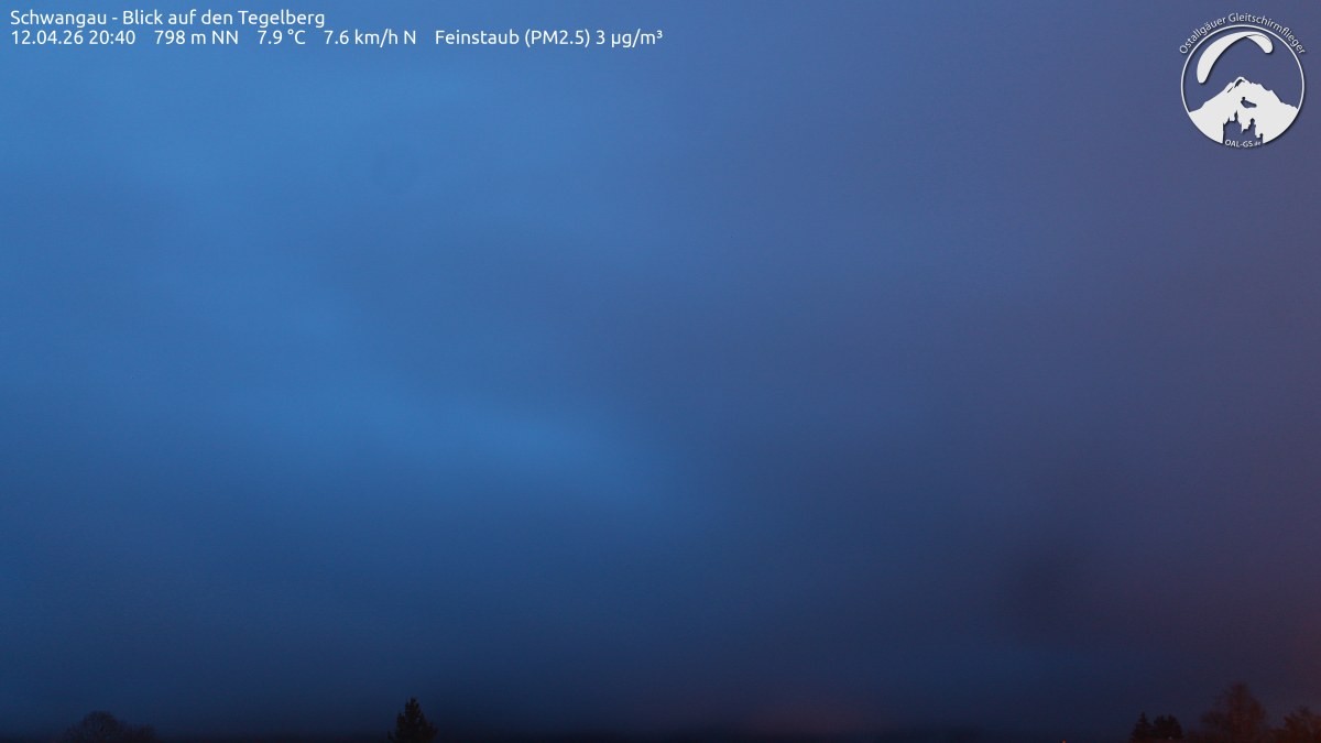 Archived image Webcam Schwangau: View to the Tegelberg