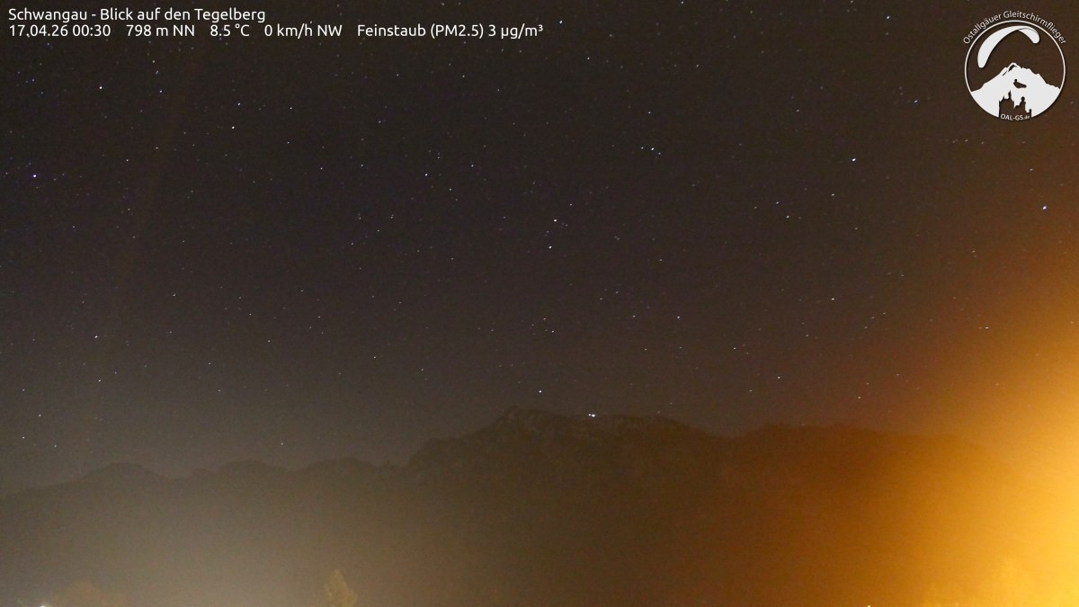 Archiv Foto Webcam Schwangau: Tegelberg-Blick