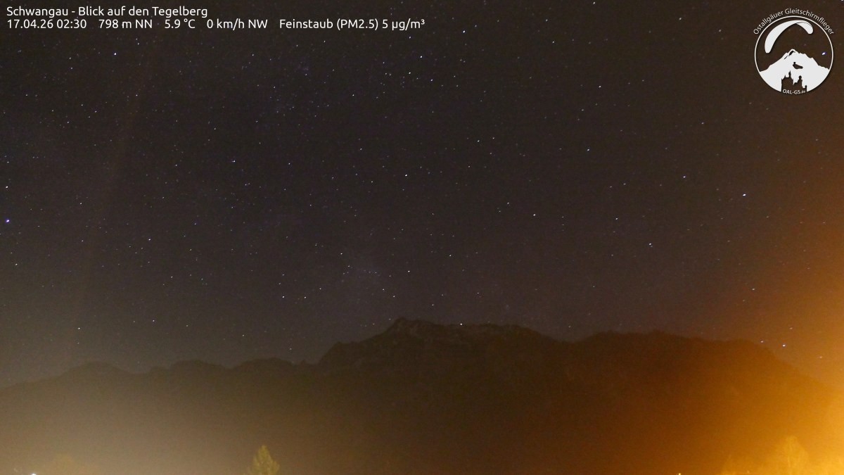 Archiv Foto Webcam Schwangau: Tegelberg-Blick