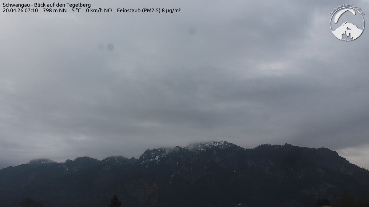 Archiv Foto Webcam Schwangau: Tegelberg-Blick