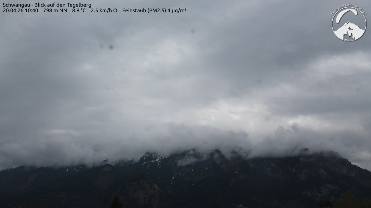 Archiv Foto Webcam Schwangau: Tegelberg-Blick
