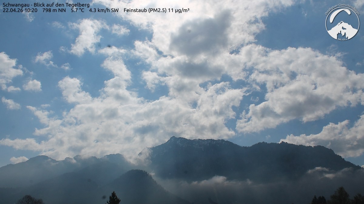 Archiv Foto Webcam Schwangau: Tegelberg-Blick