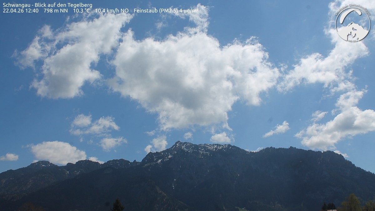 Archiv Foto Webcam Schwangau: Tegelberg-Blick