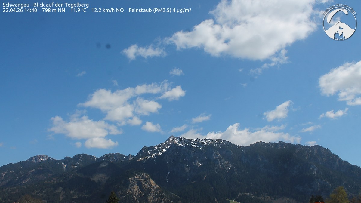 Archiv Foto Webcam Schwangau: Tegelberg-Blick