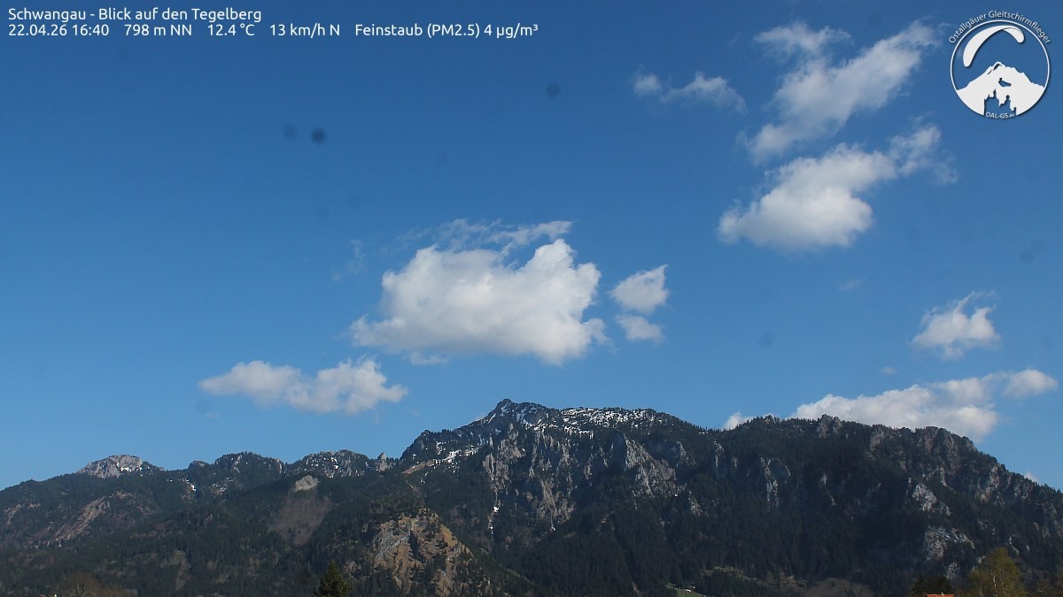 Archiv Foto Webcam Schwangau: Tegelberg-Blick