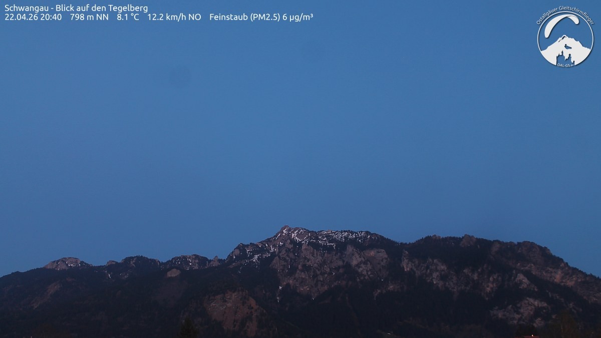 Archiv Foto Webcam Schwangau: Tegelberg-Blick