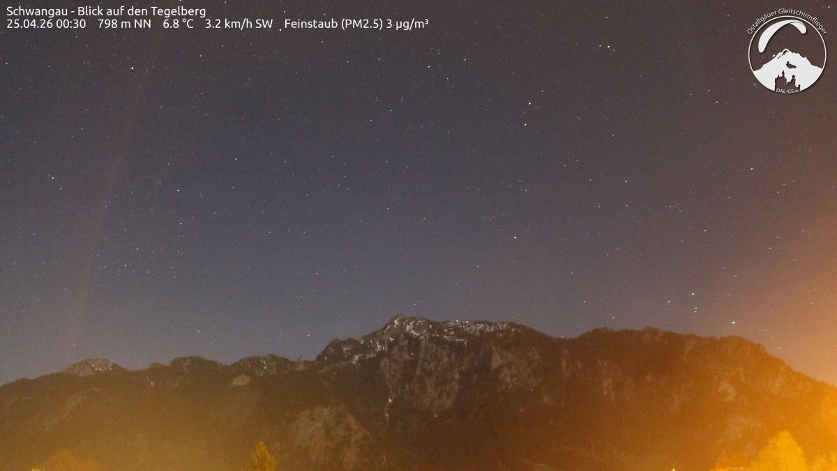 Archiv Foto Webcam Schwangau: Tegelberg-Blick