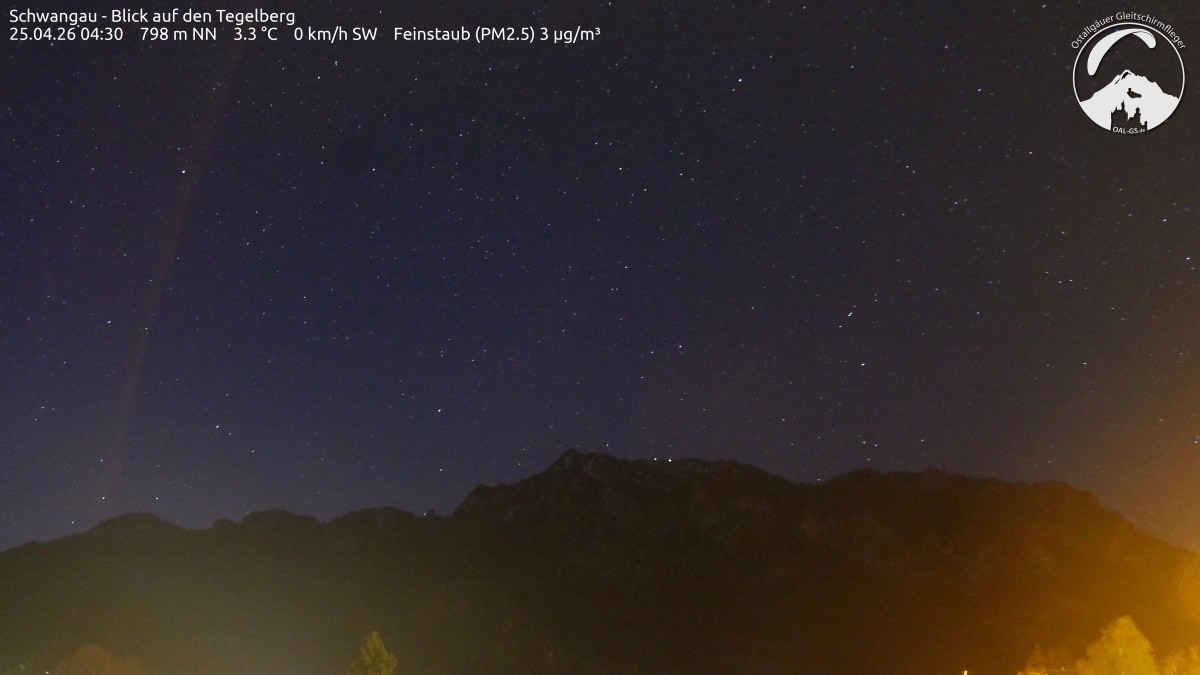 Archiv Foto Webcam Schwangau: Tegelberg-Blick