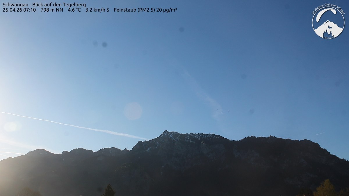 Archiv Foto Webcam Schwangau: Tegelberg-Blick