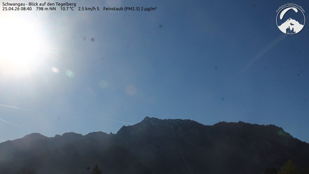 Archiv Foto Webcam Schwangau: Tegelberg-Blick