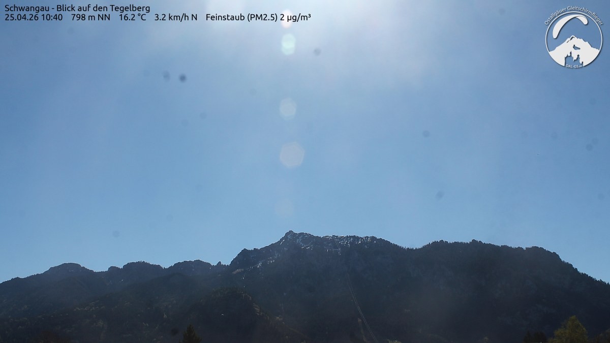 Archiv Foto Webcam Schwangau: Tegelberg-Blick