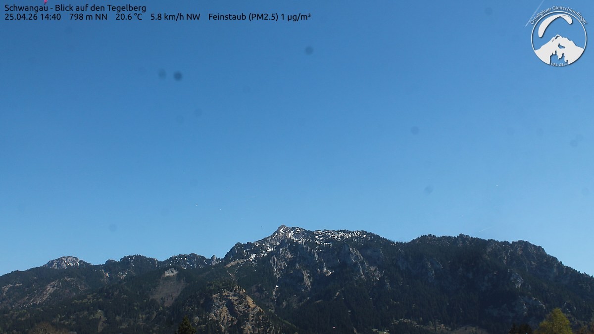 Archiv Foto Webcam Schwangau: Tegelberg-Blick