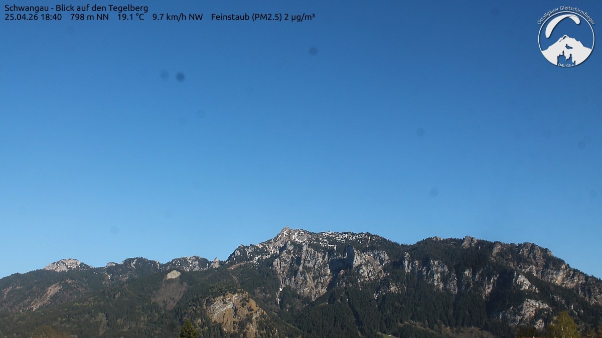Archiv Foto Webcam Schwangau: Tegelberg-Blick