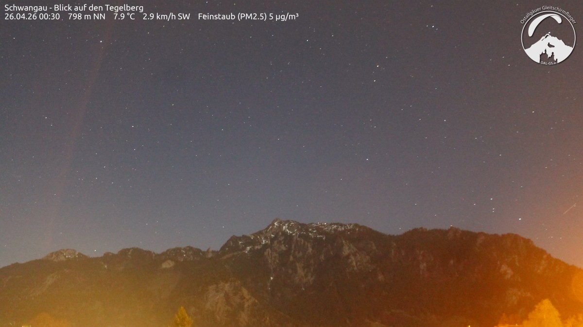 Archiv Foto Webcam Schwangau: Tegelberg-Blick