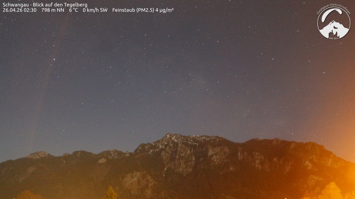 Archiv Foto Webcam Schwangau: Tegelberg-Blick