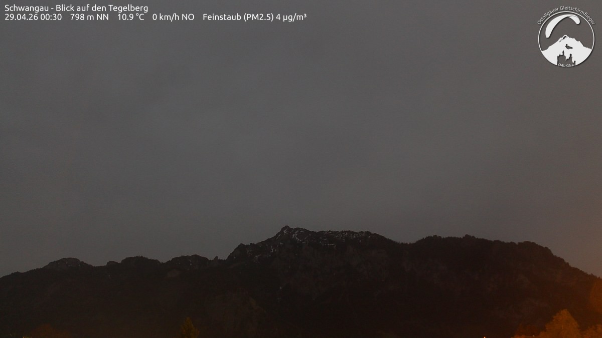 Archiv Foto Webcam Schwangau: Tegelberg-Blick
