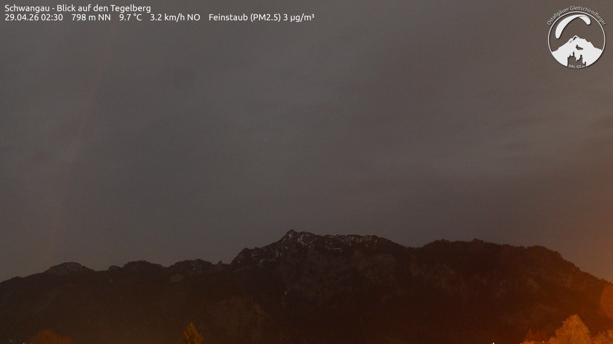 Archiv Foto Webcam Schwangau: Tegelberg-Blick