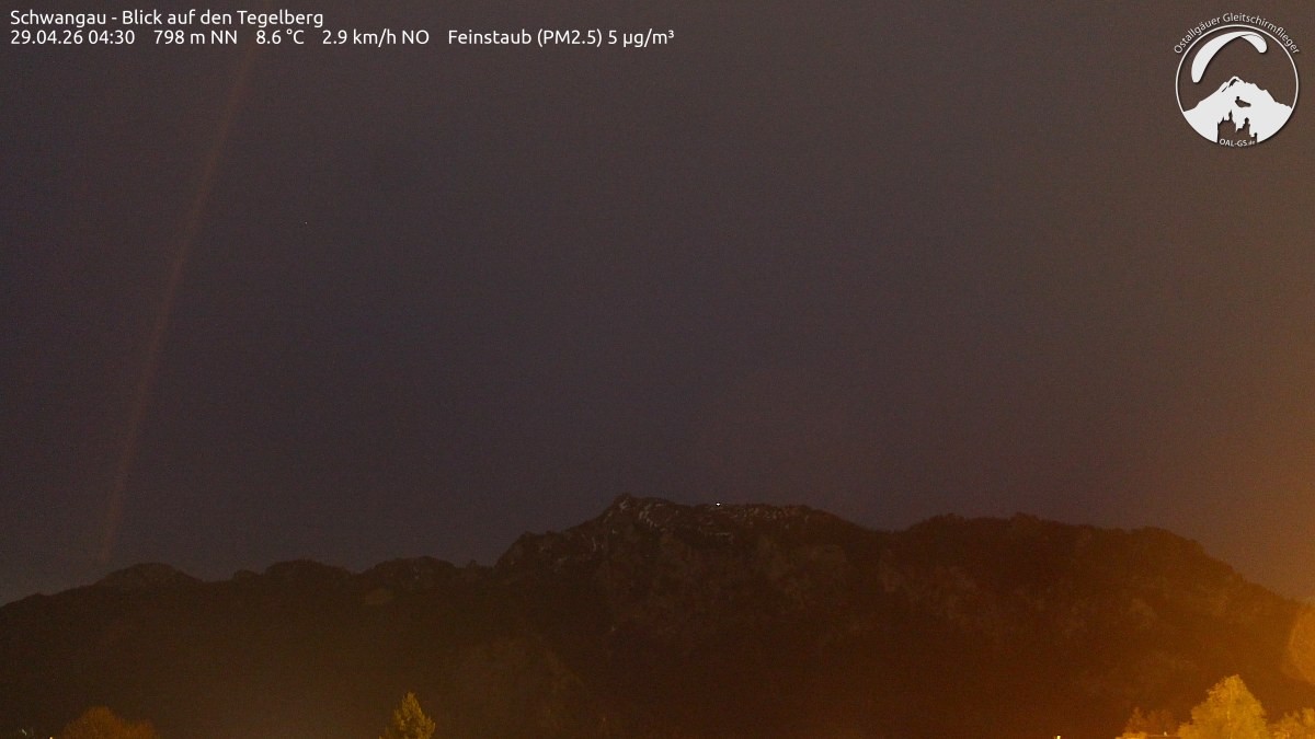 Archiv Foto Webcam Schwangau: Tegelberg-Blick