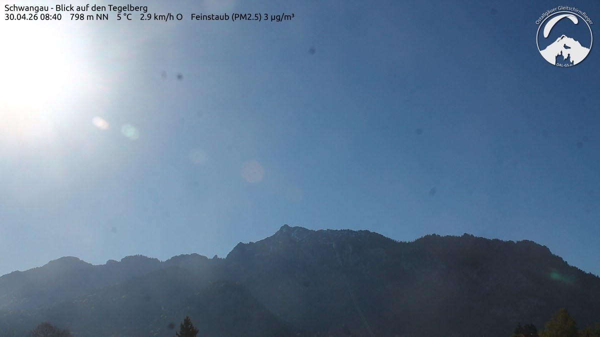 Archiv Foto Webcam Schwangau: Tegelberg-Blick