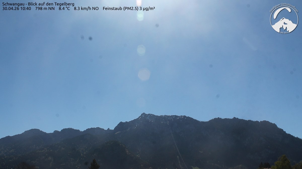 Archiv Foto Webcam Schwangau: Tegelberg-Blick