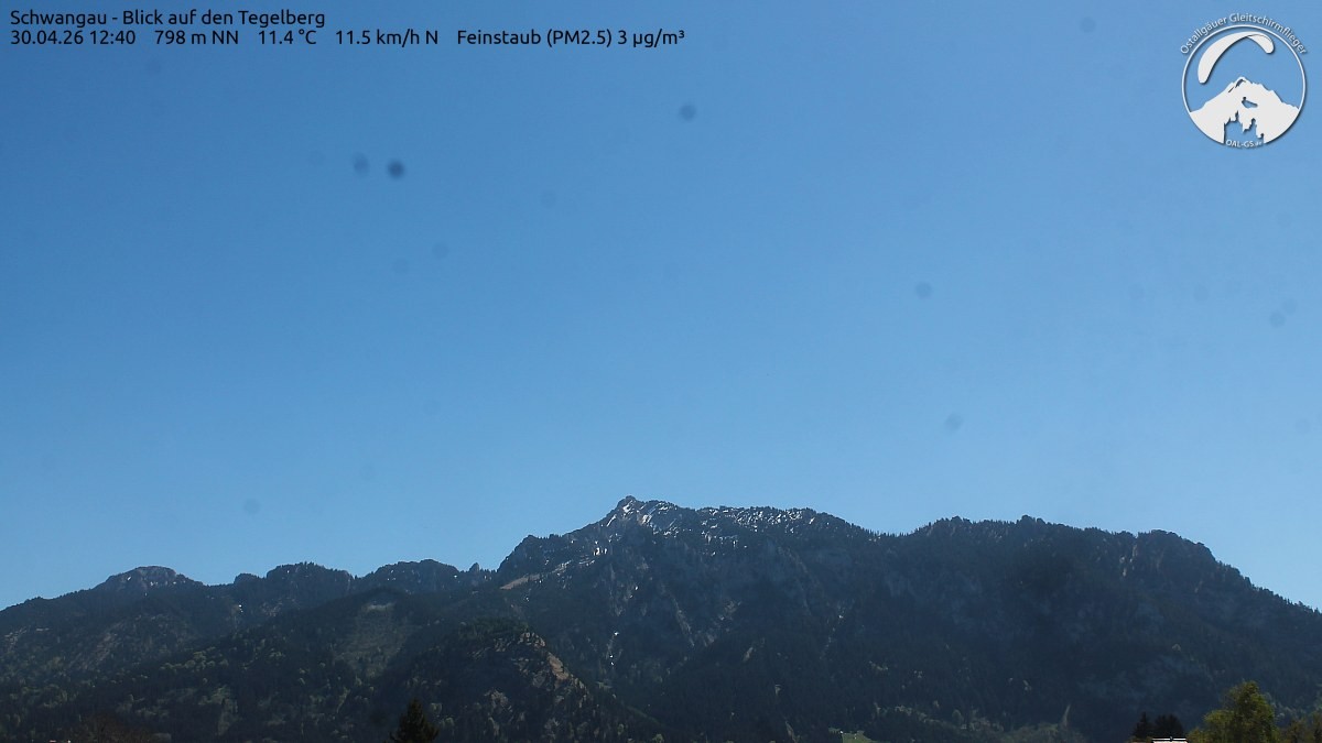 Archiv Foto Webcam Schwangau: Tegelberg-Blick