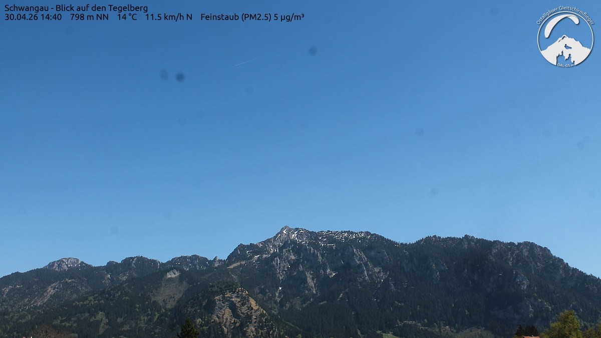Archiv Foto Webcam Schwangau: Tegelberg-Blick