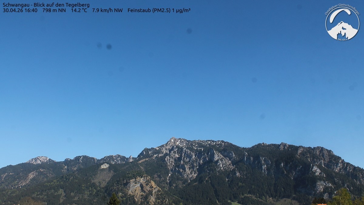 Archiv Foto Webcam Schwangau: Tegelberg-Blick