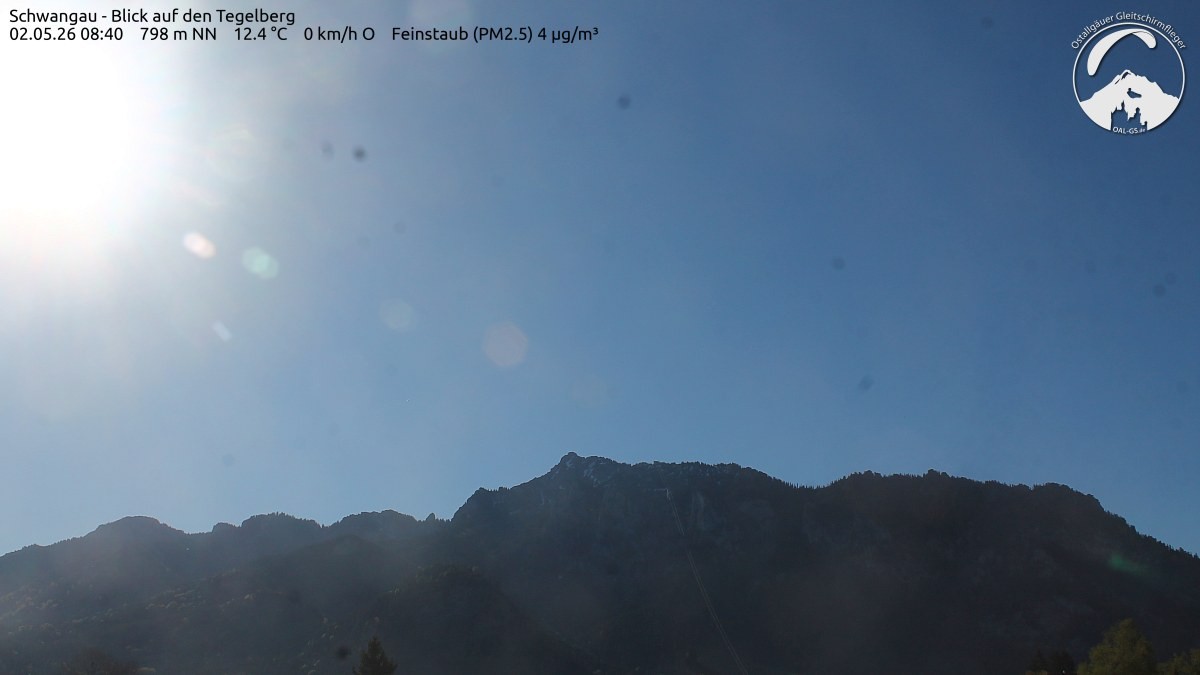 Archiv Foto Webcam Schwangau: Tegelberg-Blick