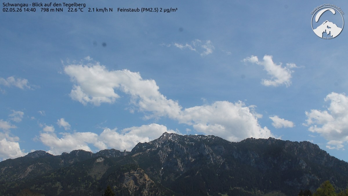 Archiv Foto Webcam Schwangau: Tegelberg-Blick