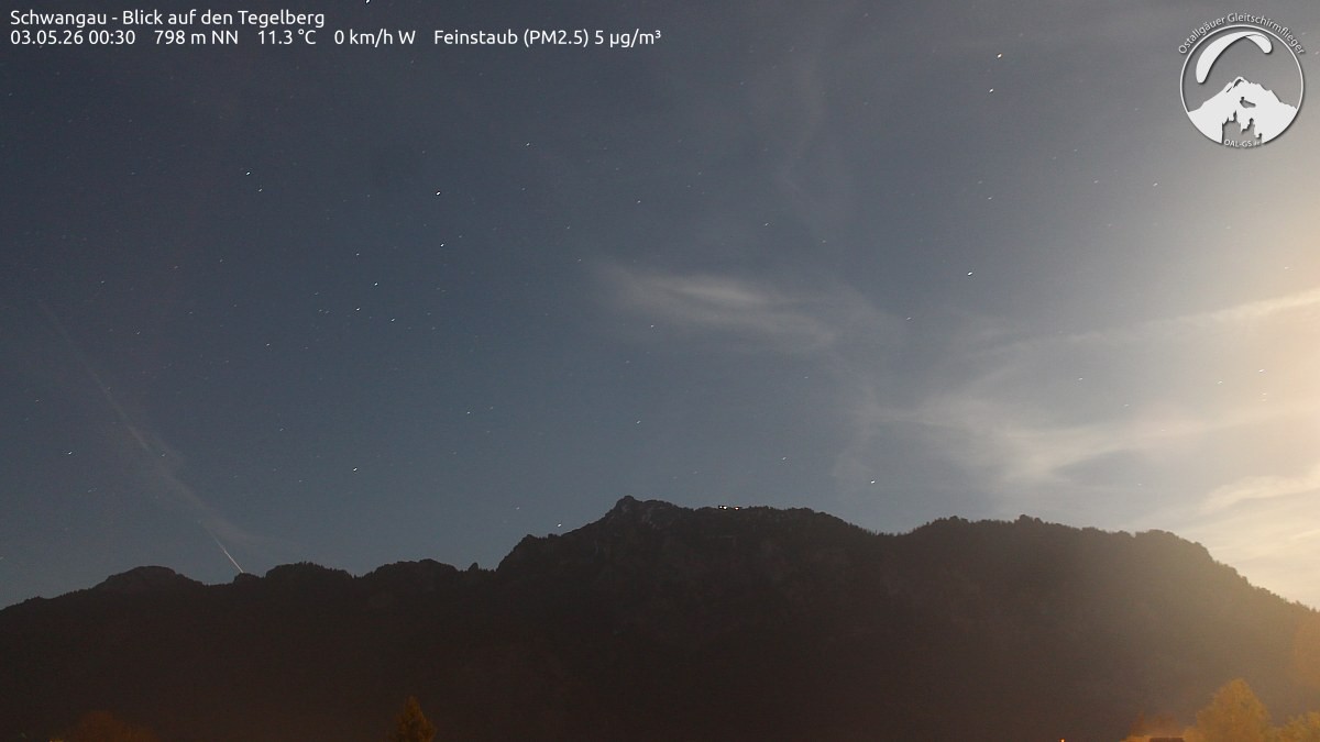 Archiv Foto Webcam Schwangau: Tegelberg-Blick