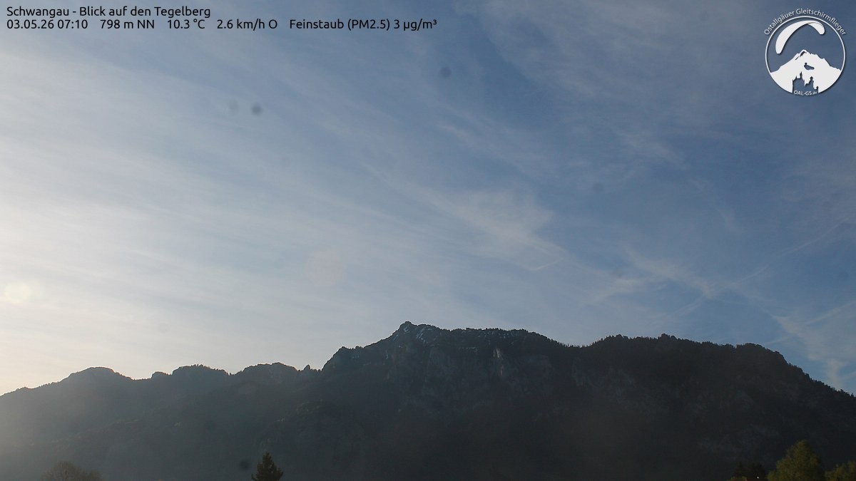 Archiv Foto Webcam Schwangau: Tegelberg-Blick