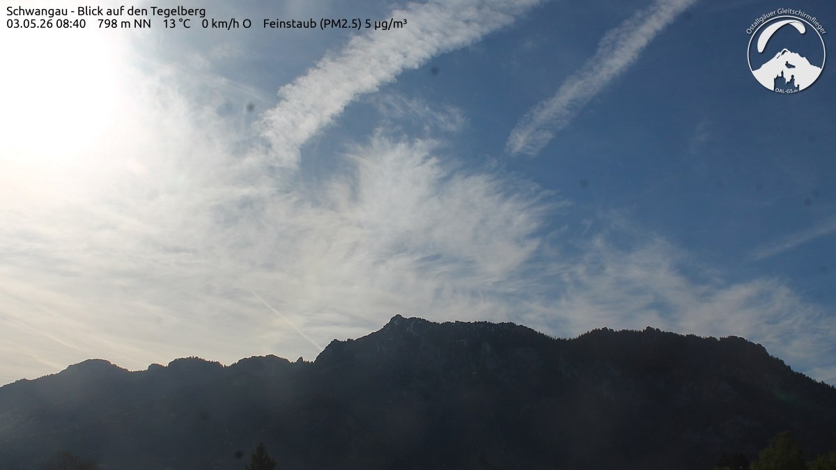 Archiv Foto Webcam Schwangau: Tegelberg-Blick