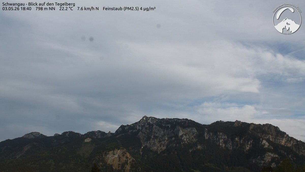 Archiv Foto Webcam Schwangau: Tegelberg-Blick